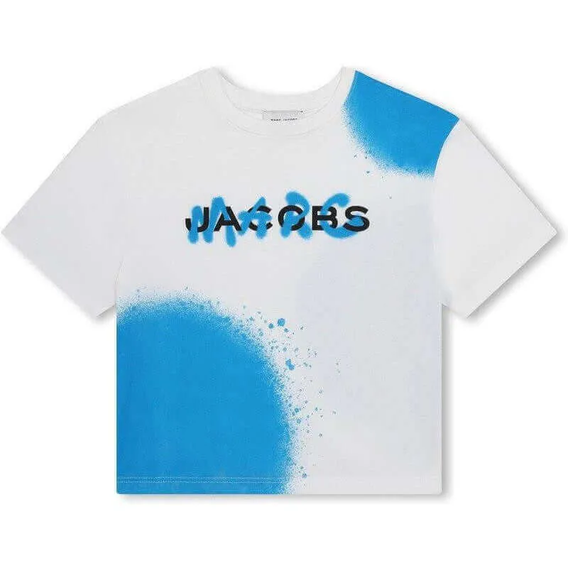 Jungen Weiß Graffiti Kurzarm T-Shirt