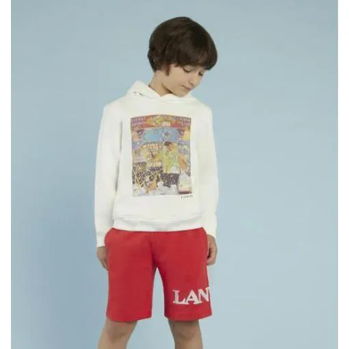 Jungen Weiße Kapuzenpullover