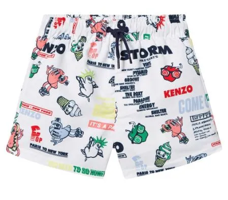 Jungen Weiße Shorts mit Eiscreme-Print