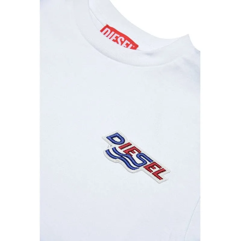 Jungen Weißes Icon Logo T-Shirt