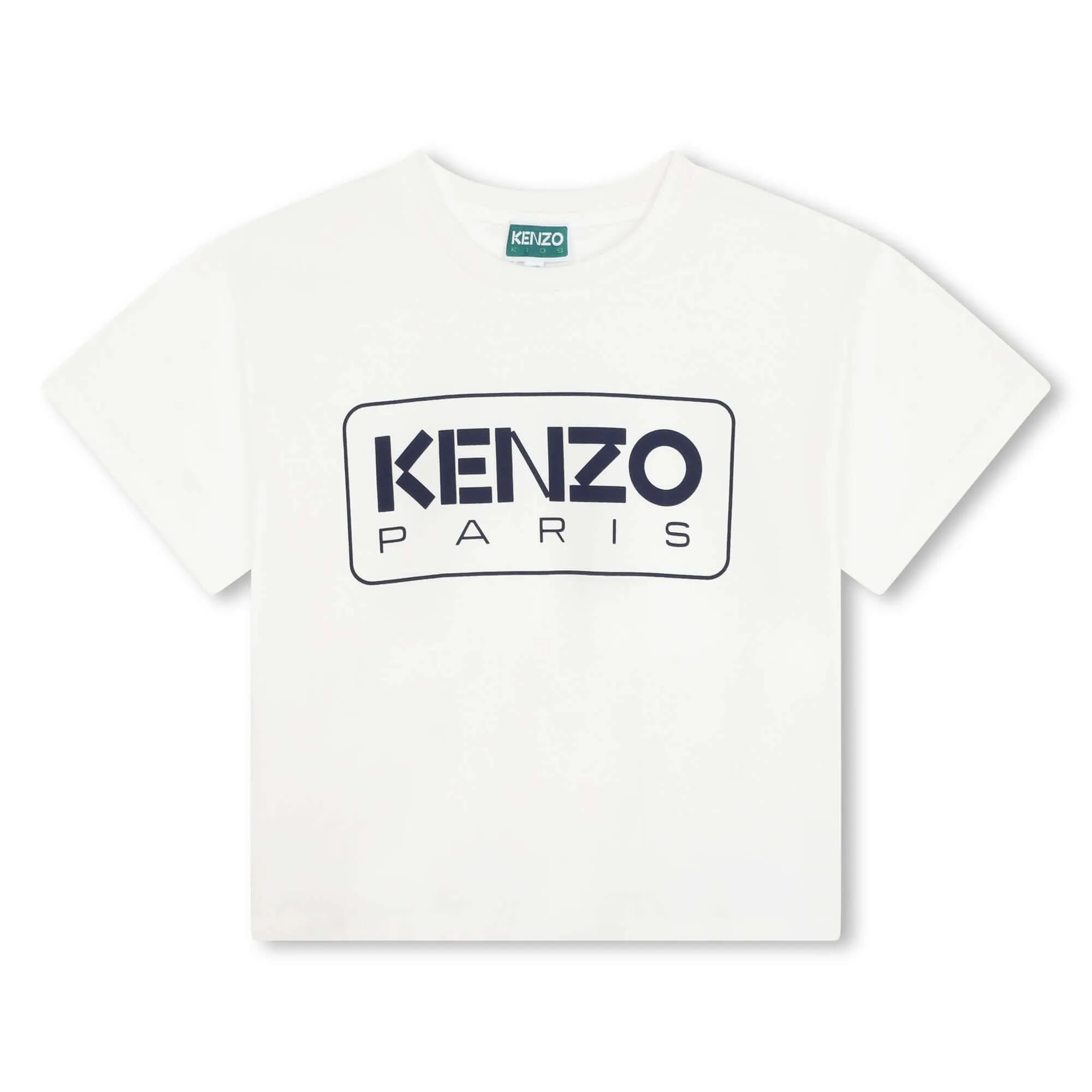Jungen Weißes Kenzo Paris Logo T-Shirt