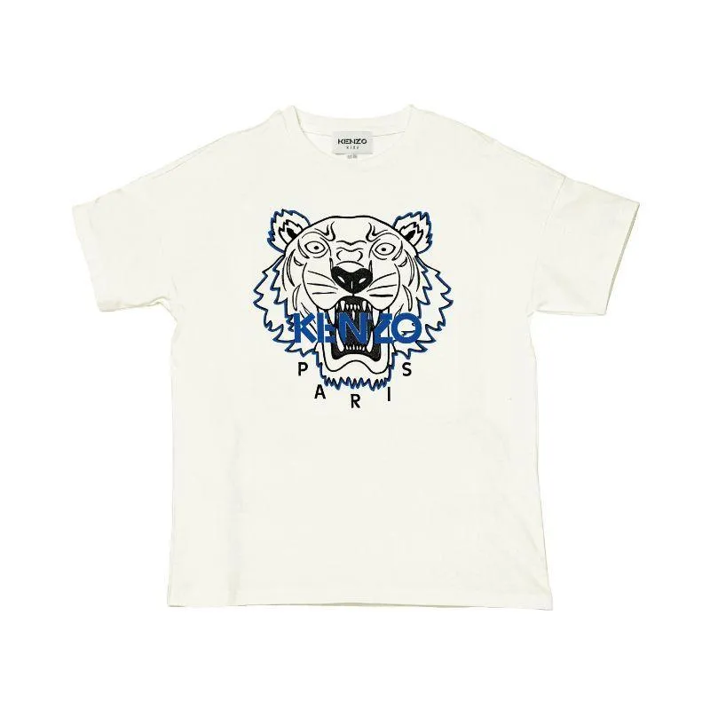 Jungen Weißes Kenzo Tiger T-Shirt