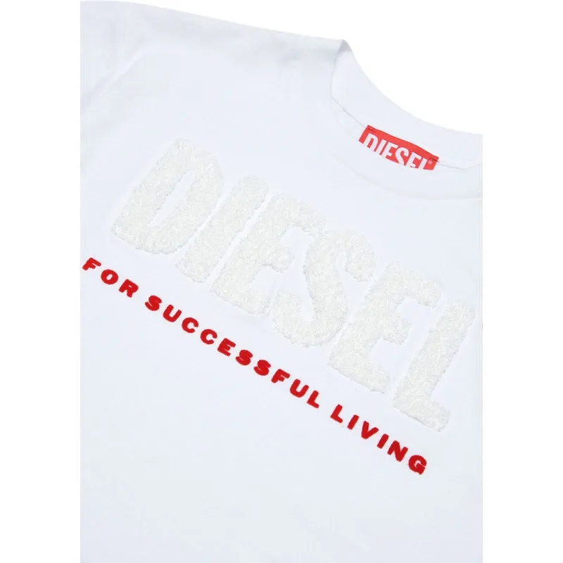 Jungen Weißes Living Print T-Shirt