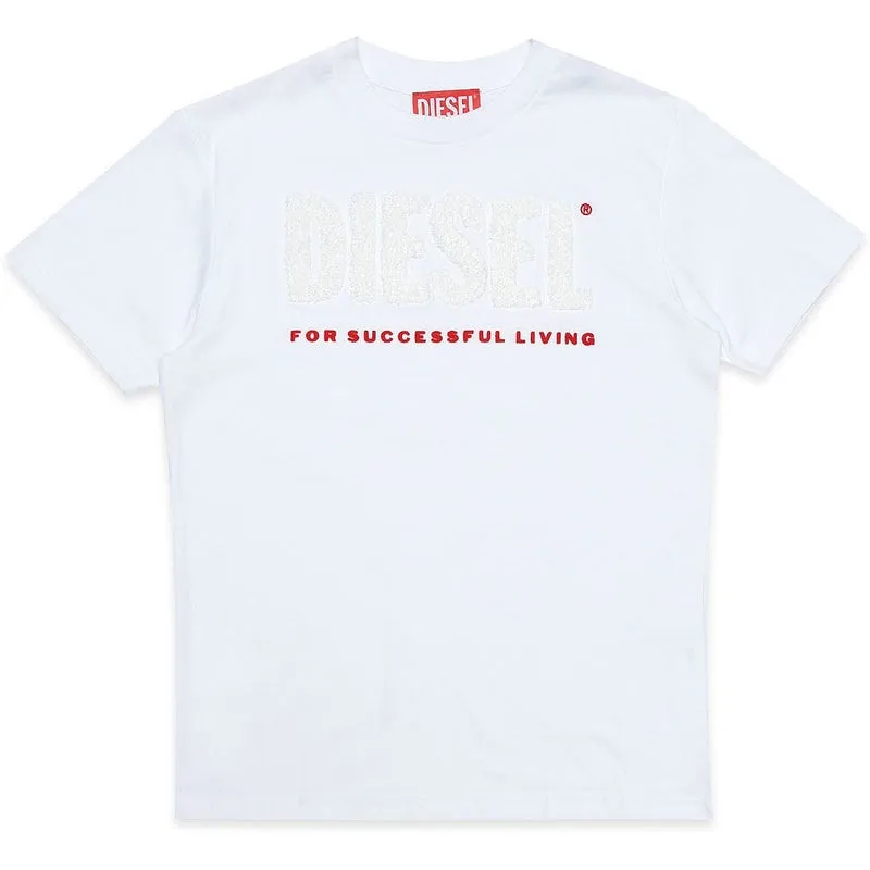 Jungen Weißes Living Print T-Shirt