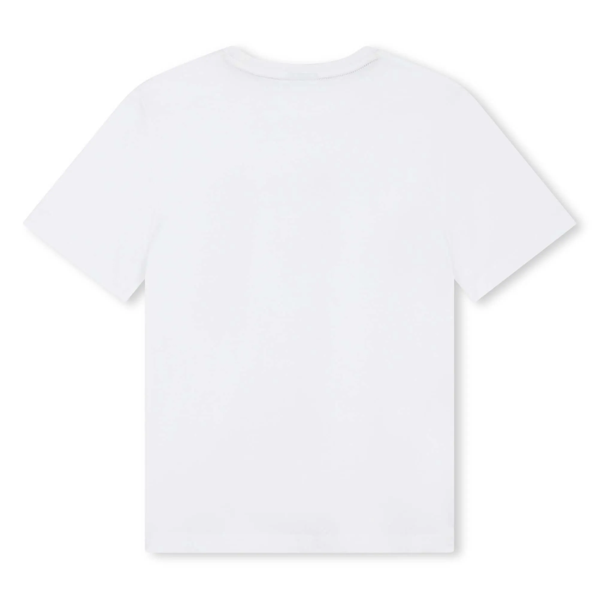 Jungen Weißes Logo Baumwoll Kurzarm T-Shirt