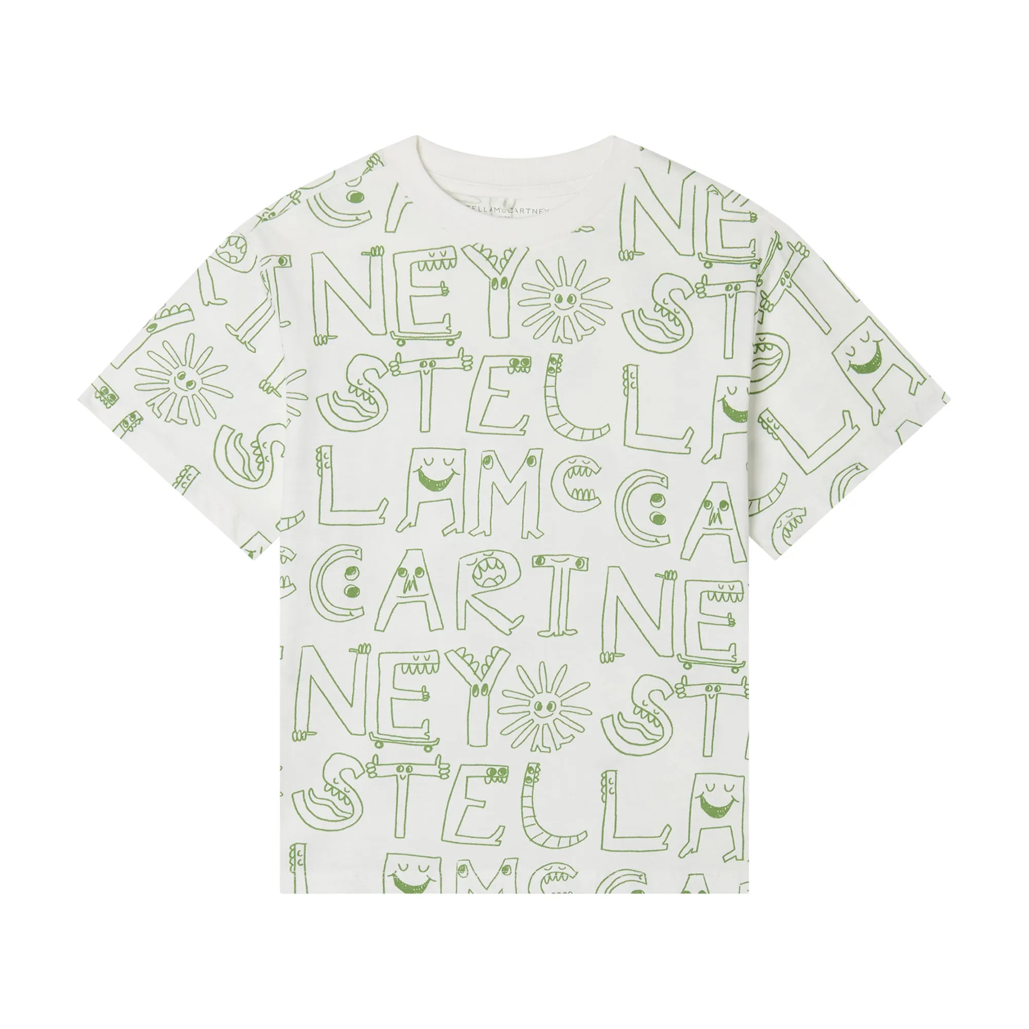 Jungen Weißes Monster T-Shirt