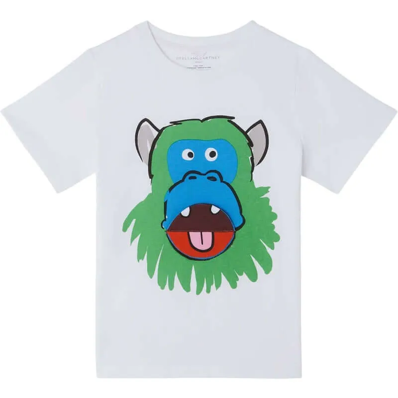 Jungen Weißes Bio-Baumwoll-T-Shirt