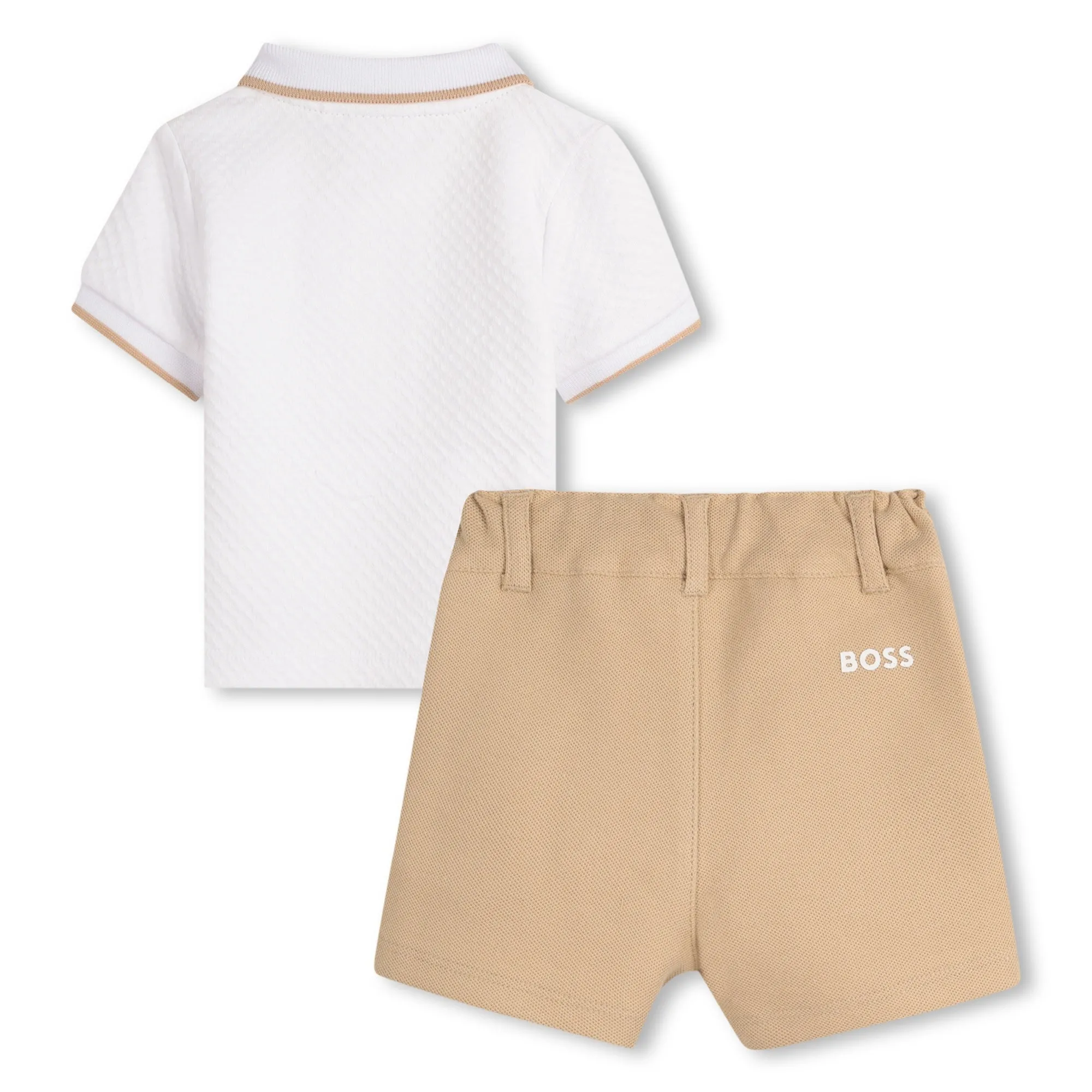 Jungen Weißes Polo-Set