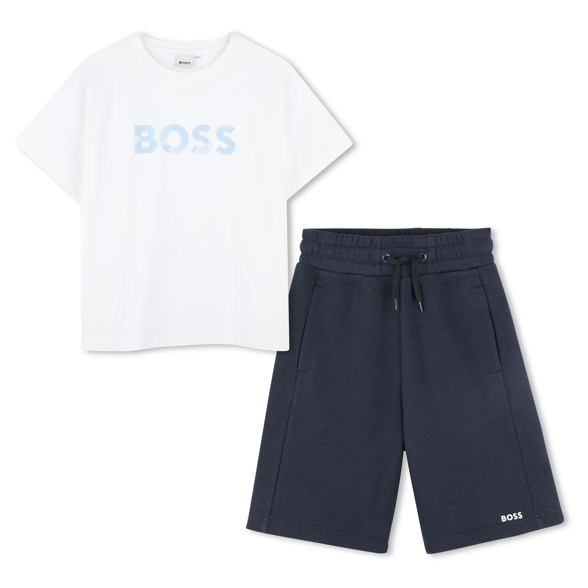 Jungen Weißes Shorts-Set