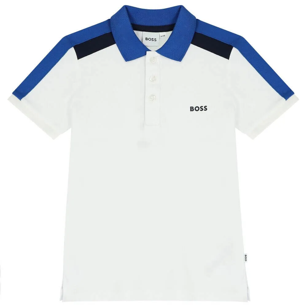 Jungen Weiß Kurzarm Polo