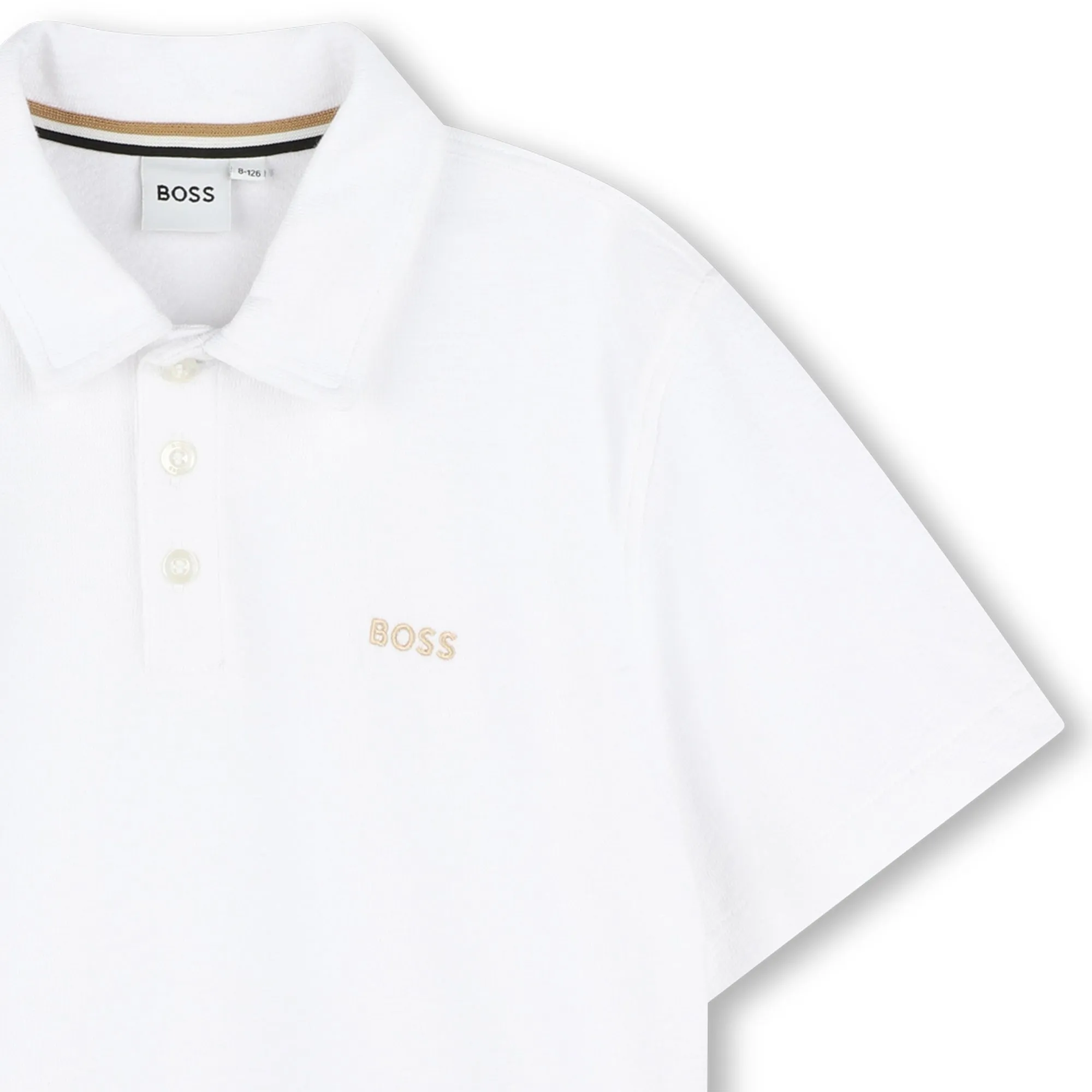 Jungen Weiß Kurzarm Polo