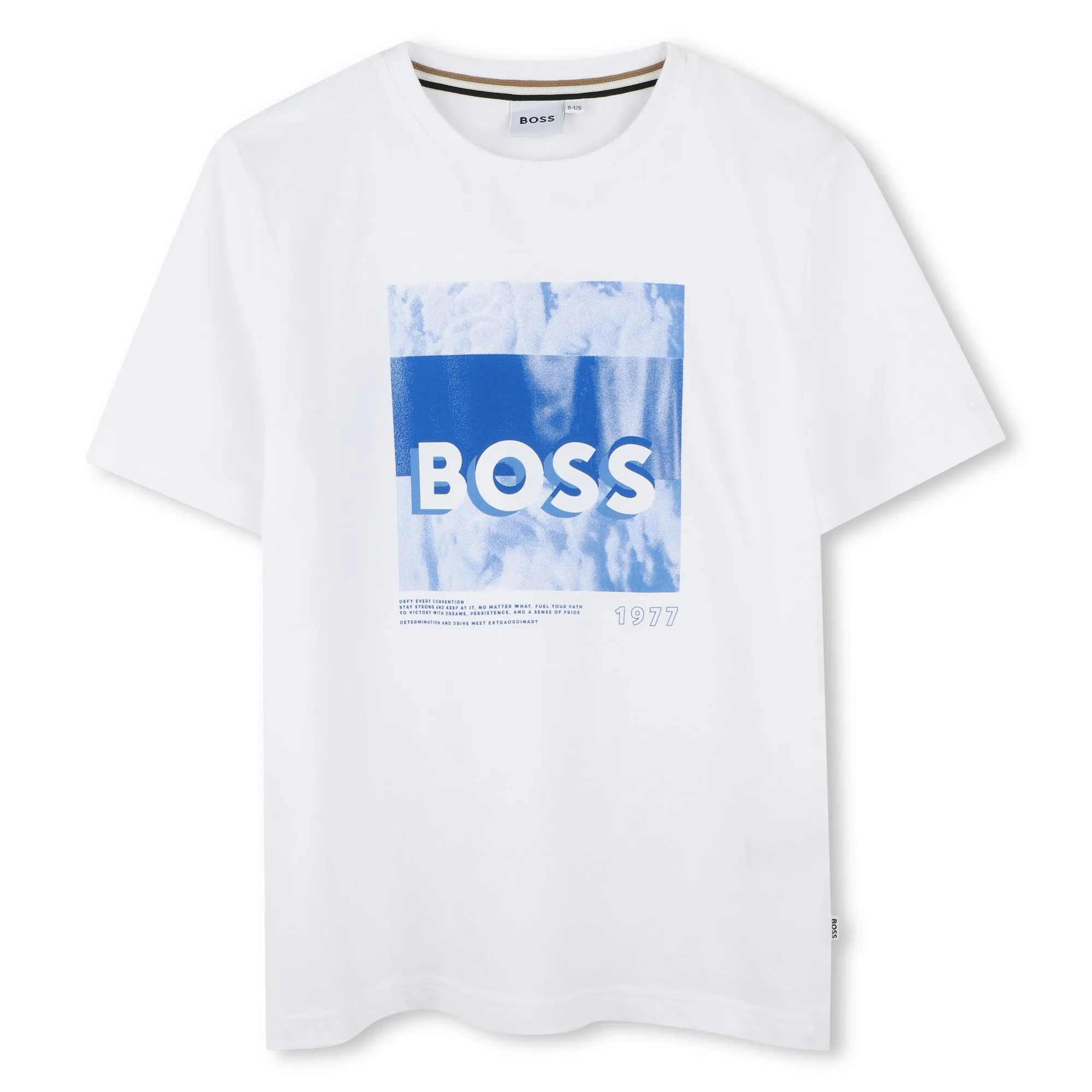 Jungen Weißes Kurzarm T-Shirt