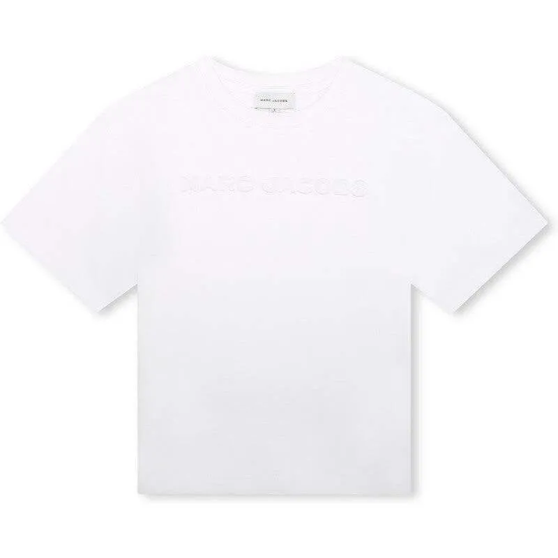 Jungen Weißes Kurzarm T-Shirt