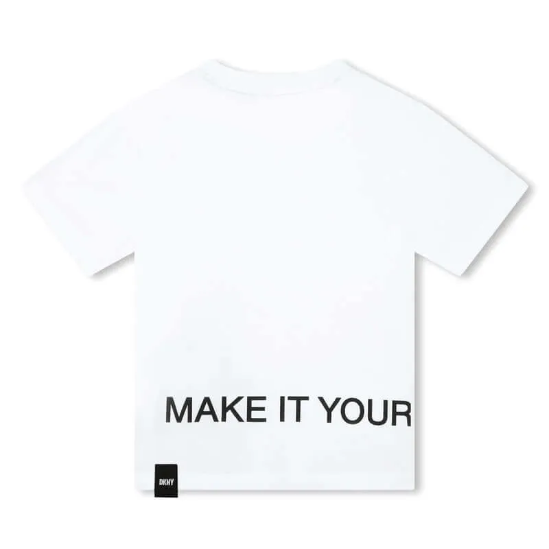 Jungen Weißes Kurzarm T-Shirt