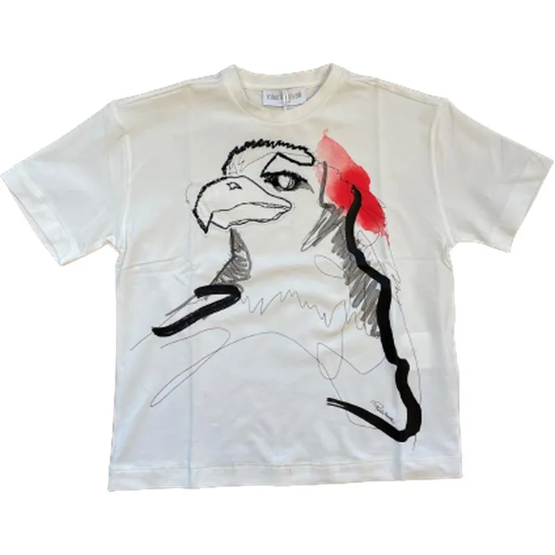 Jungen Weißes T-Shirt mit Silhouetten-Druck