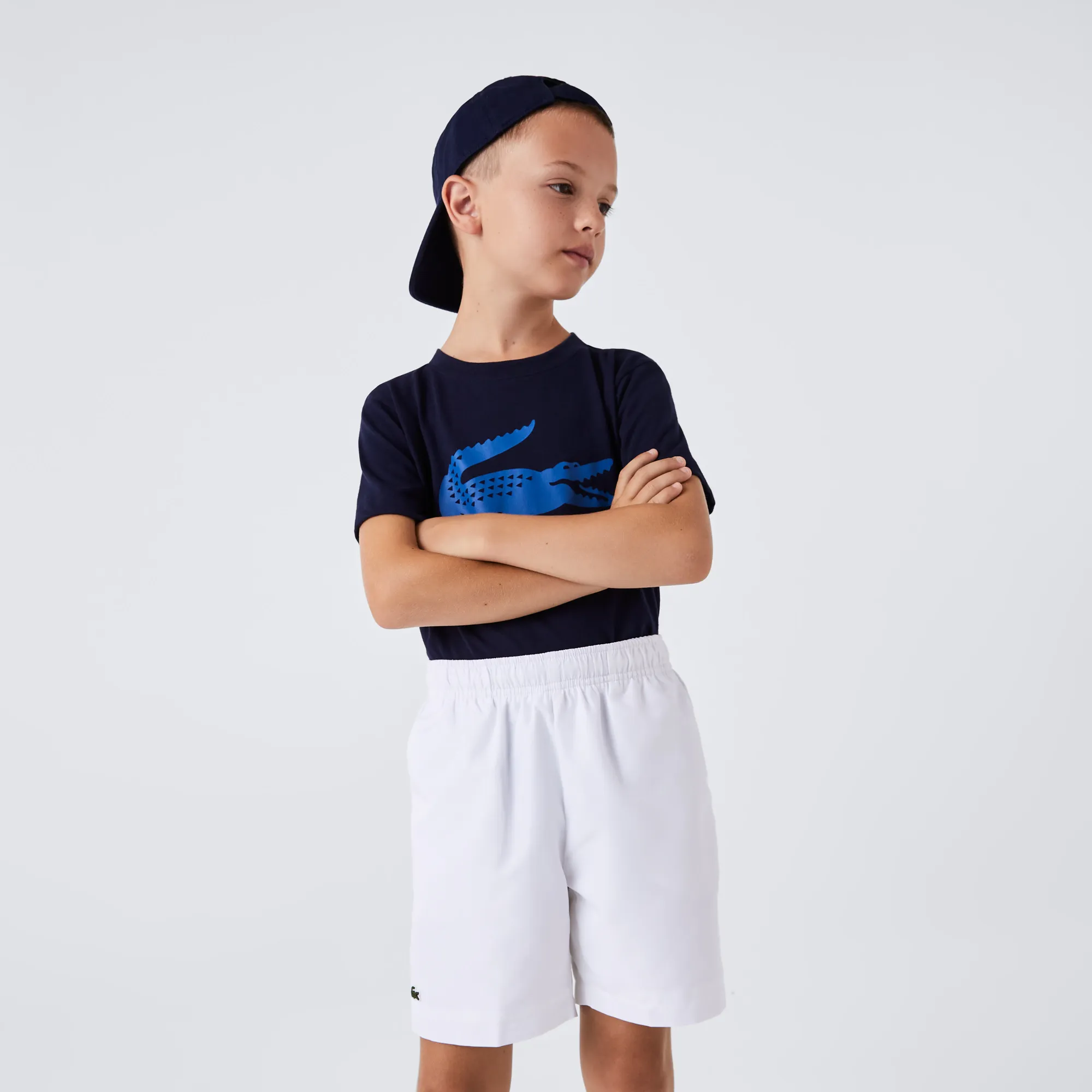 Jungen weiße Sportshorts