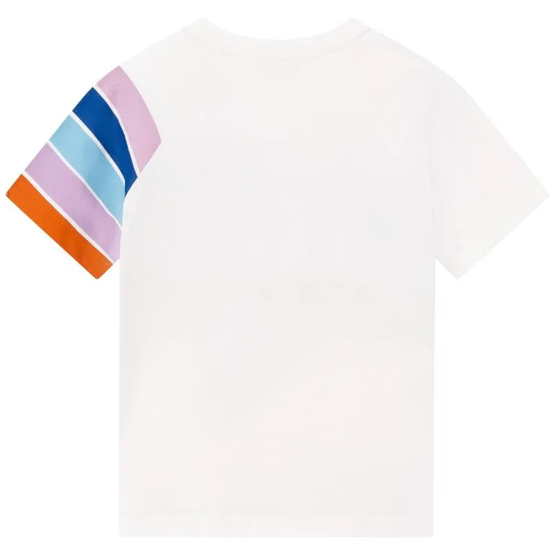 Jungen Weiß Gestreiftes T-Shirt