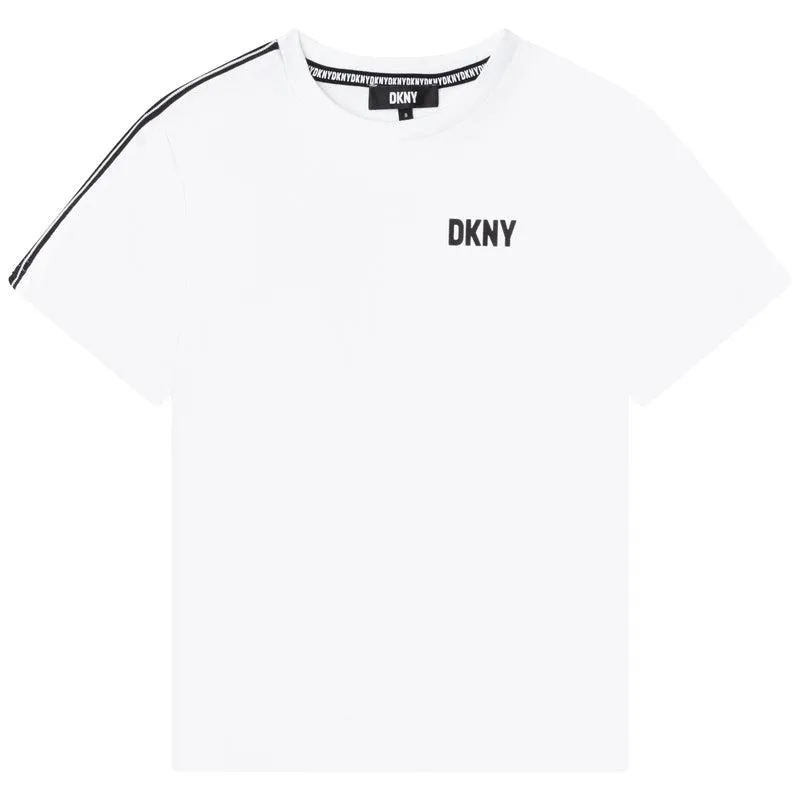 Jungen Weiß Verjüngtes Kurzarm T-Shirt