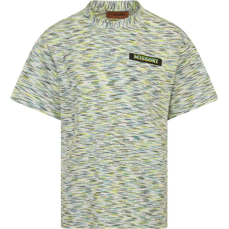 Jungen Gelb & Grün gemustertes T-Shirt