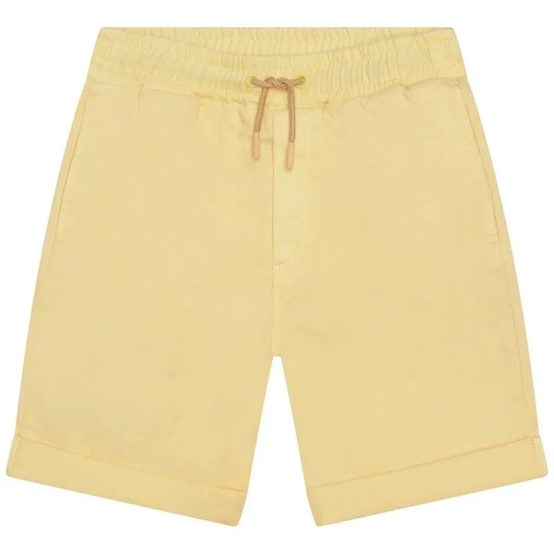 Jungen Gelbe Baumwoll-Bermudashorts