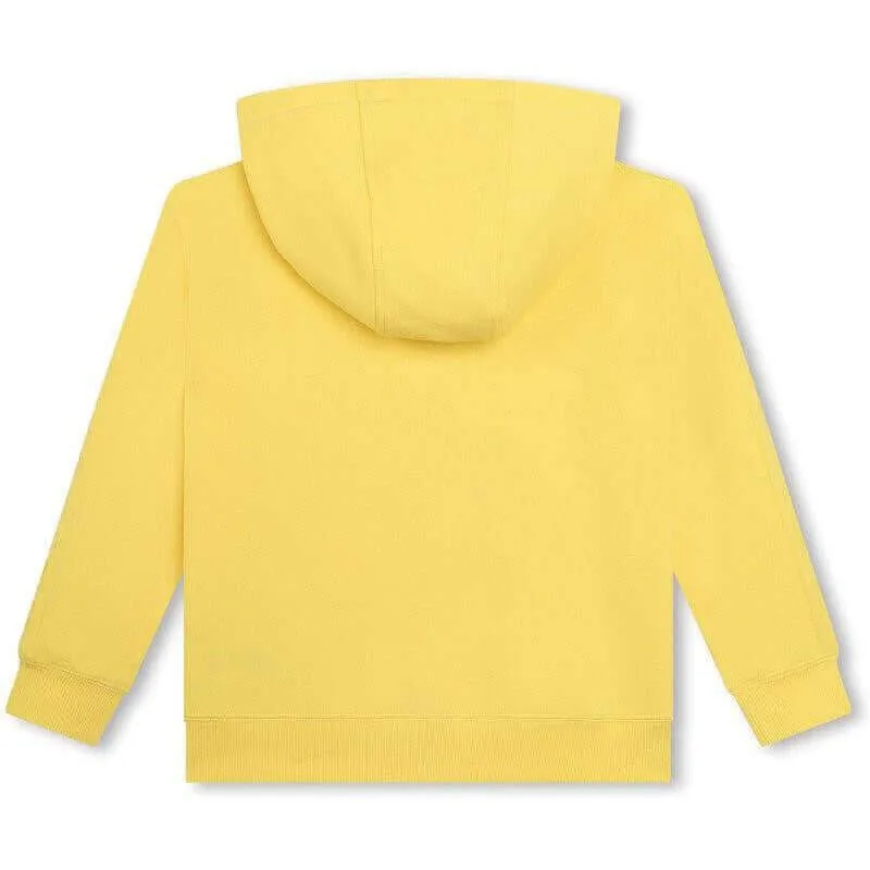 Jungen Gelbe Kapuzenjacke mit Reißverschluss