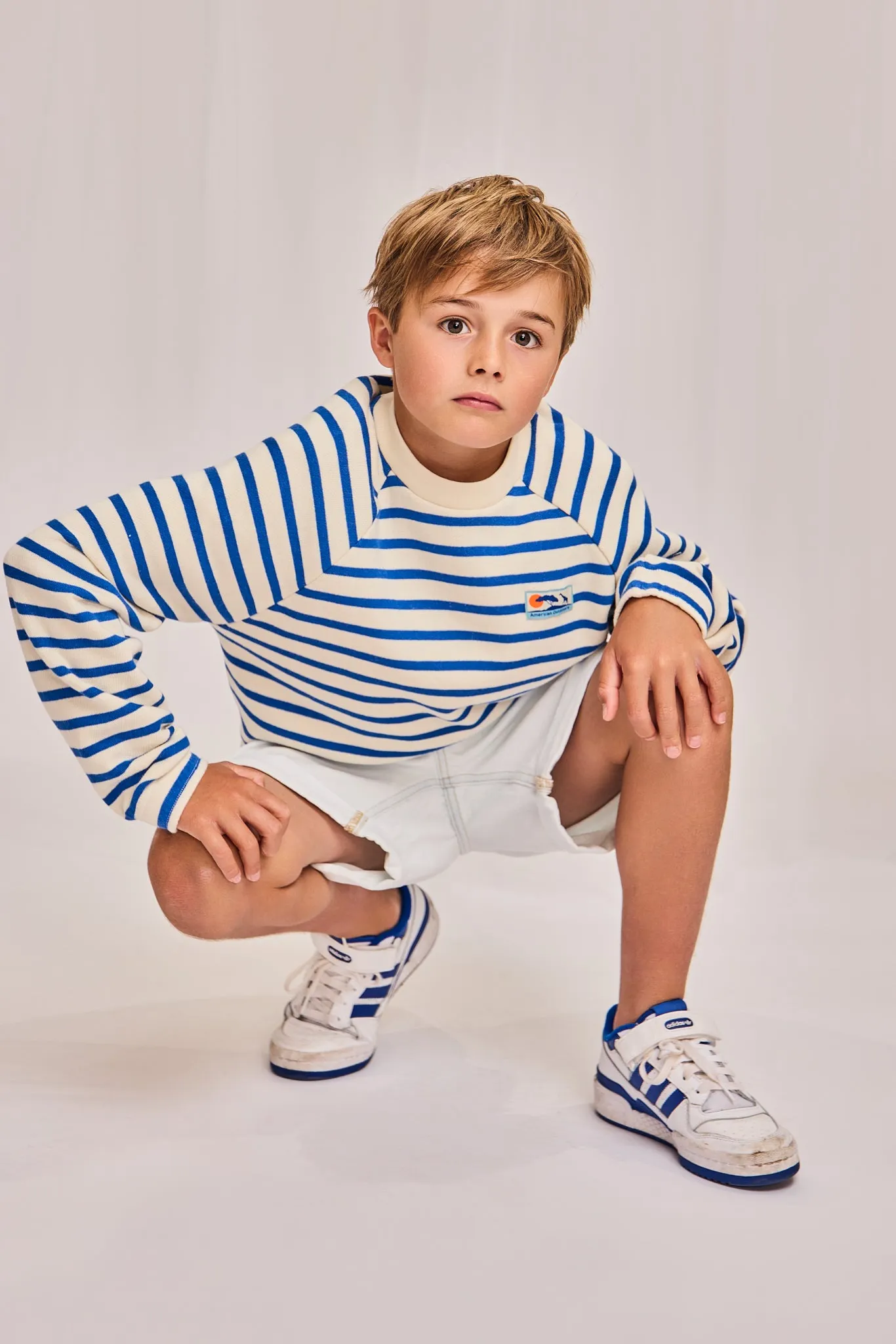 Brad Pullover gestreift 000707 - hellblau Ao76 Kleidung Jungen Mädchen