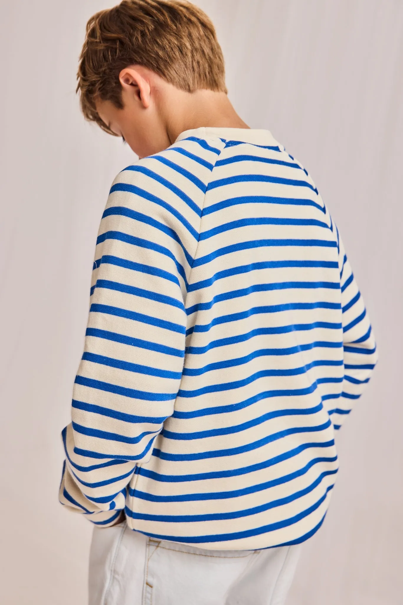 Brad Pullover gestreift 000707 - hellblau Ao76 Kleidung Jungen Mädchen