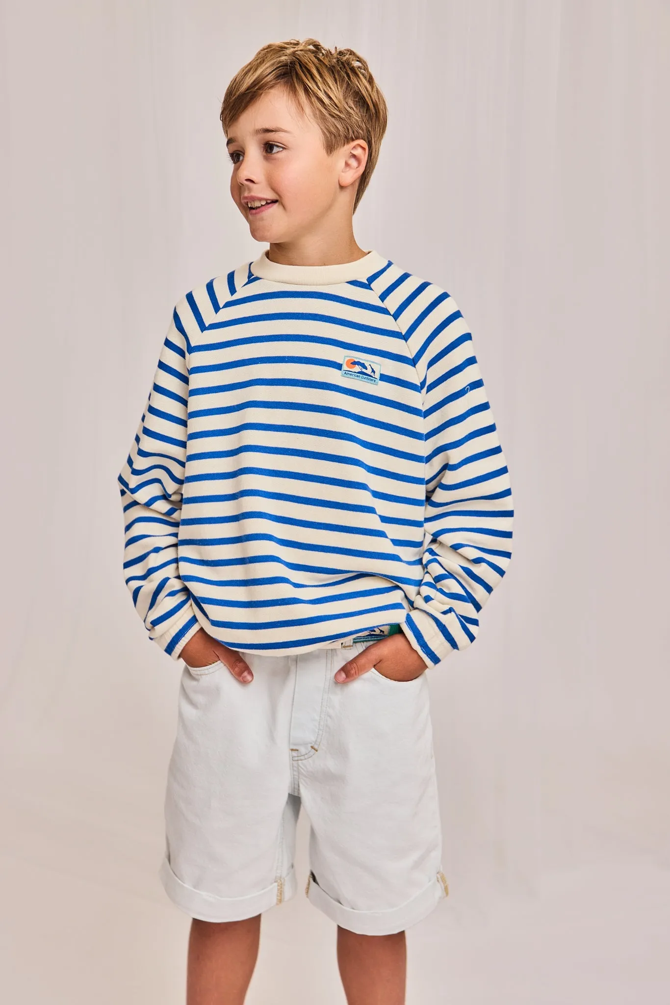 Brad Pullover gestreift 000707 - hellblau Ao76 Kleidung Jungen Mädchen