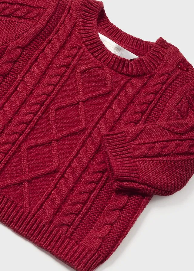Geflochtener Pullover - Kirsche von Mayoral - ENDVerkauf