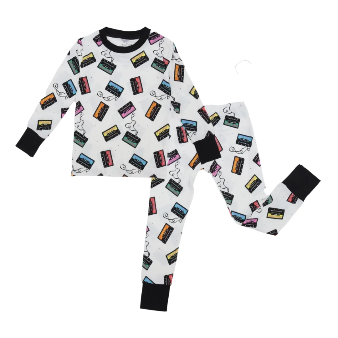 Bright Cassettes Bamboo 2-teiliger Pyjama von Peregrine Kidswear