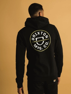 BRIXTON CREST PULLOVER HOODIE  - CLEARANCE