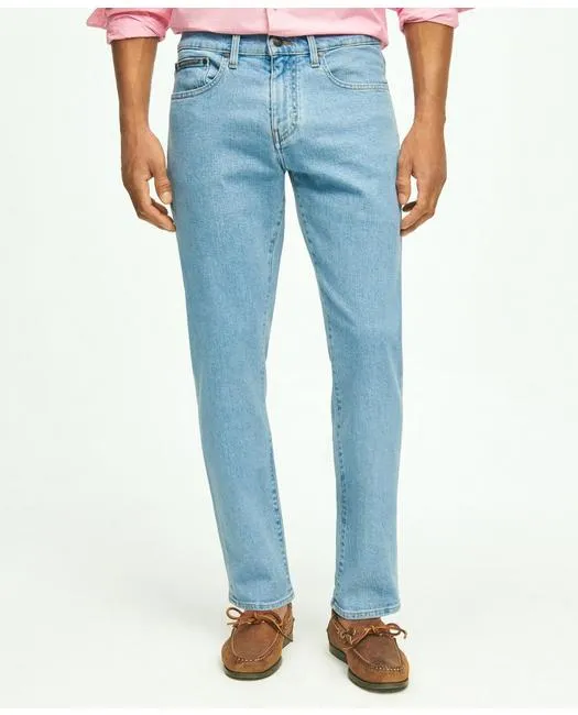 Brooks Brothers Herren Jeans Regular Fit Denim Hellblau Brooks Brothers