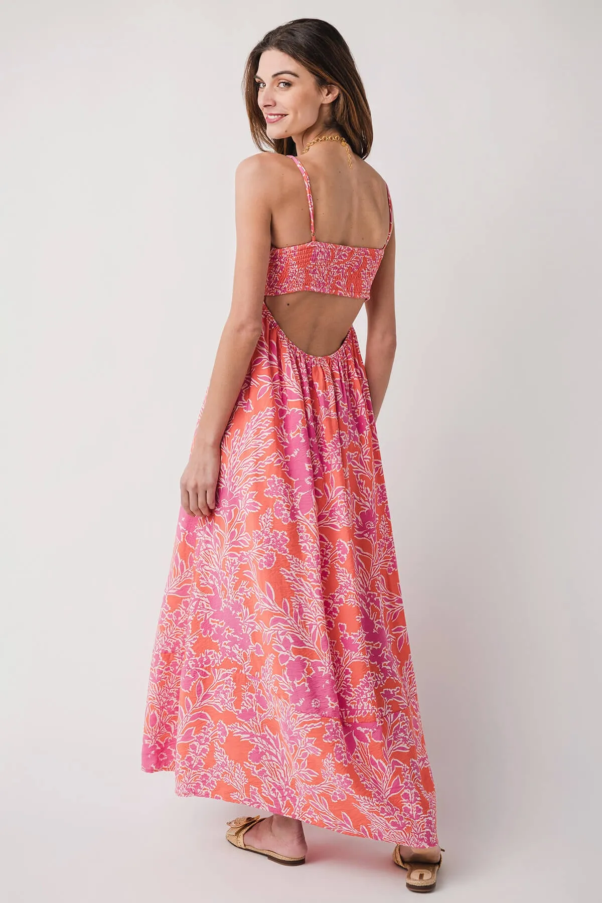 By Together Floral Trägermaxi-Kleid
