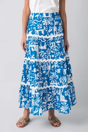 By Together Kissa Tiered Printed Skirt