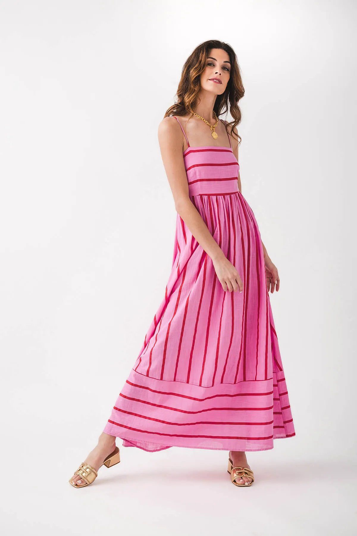 By Together Lynsey Gestreiftes Maxikleid