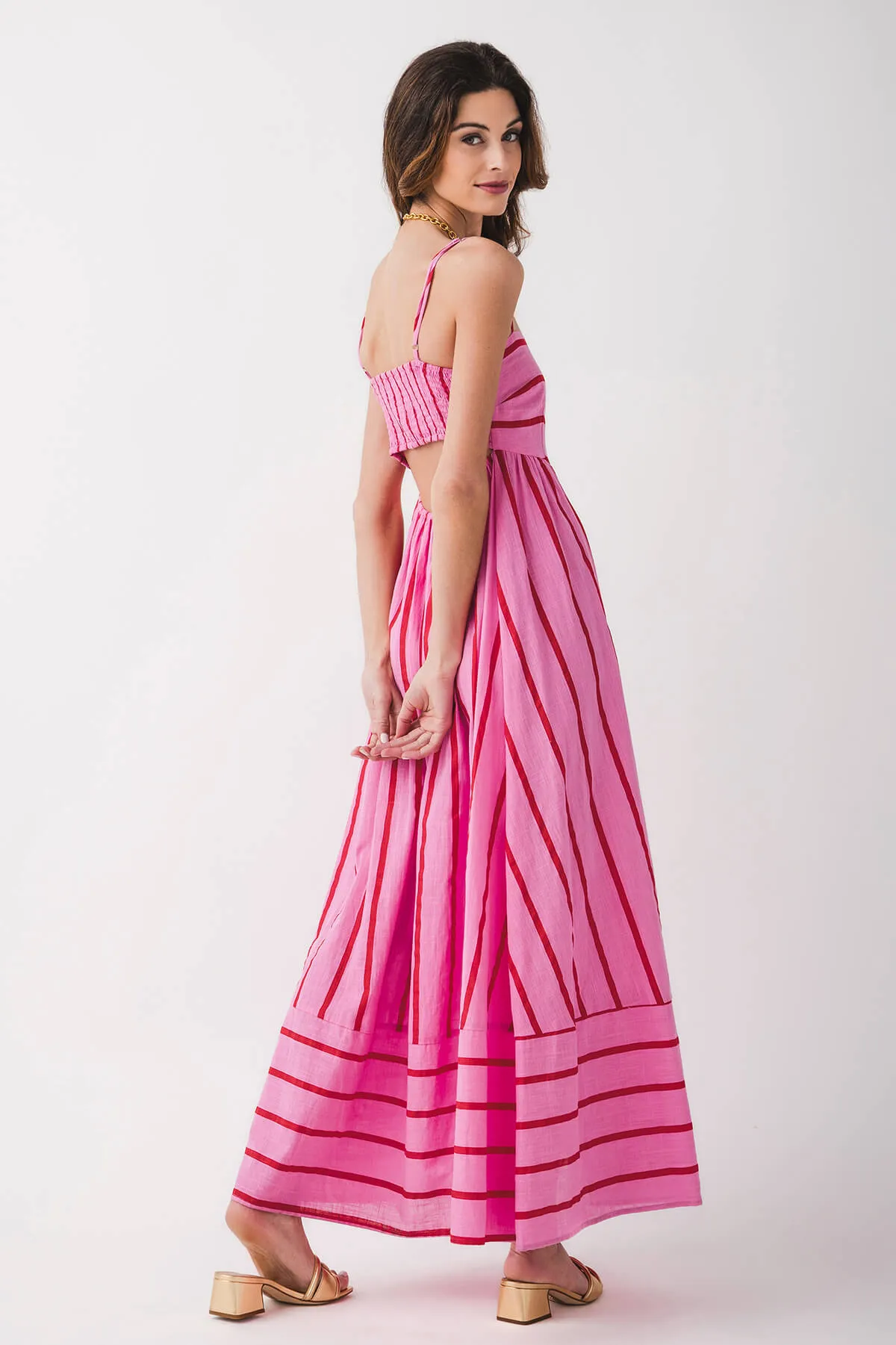 By Together Lynsey Gestreiftes Maxikleid