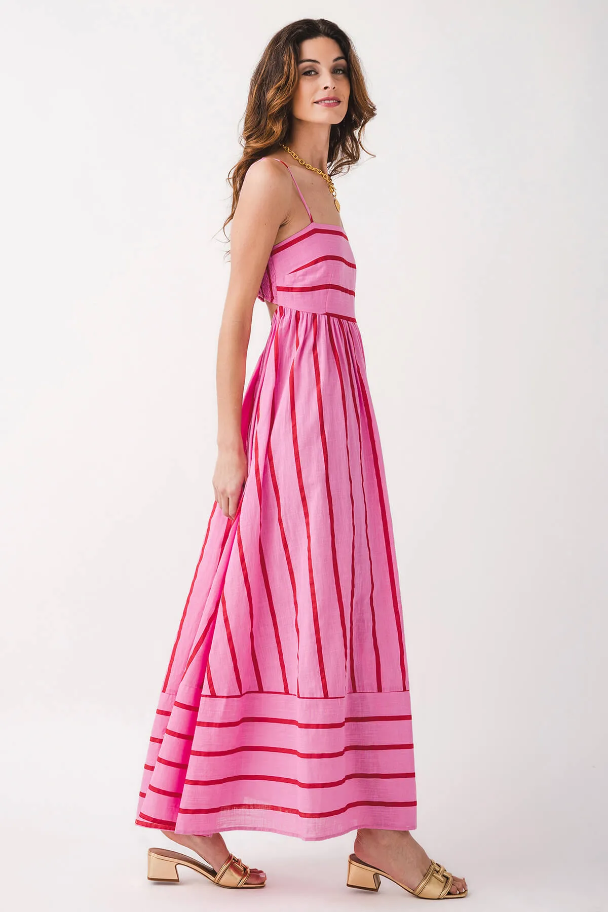 By Together Lynsey Gestreiftes Maxikleid