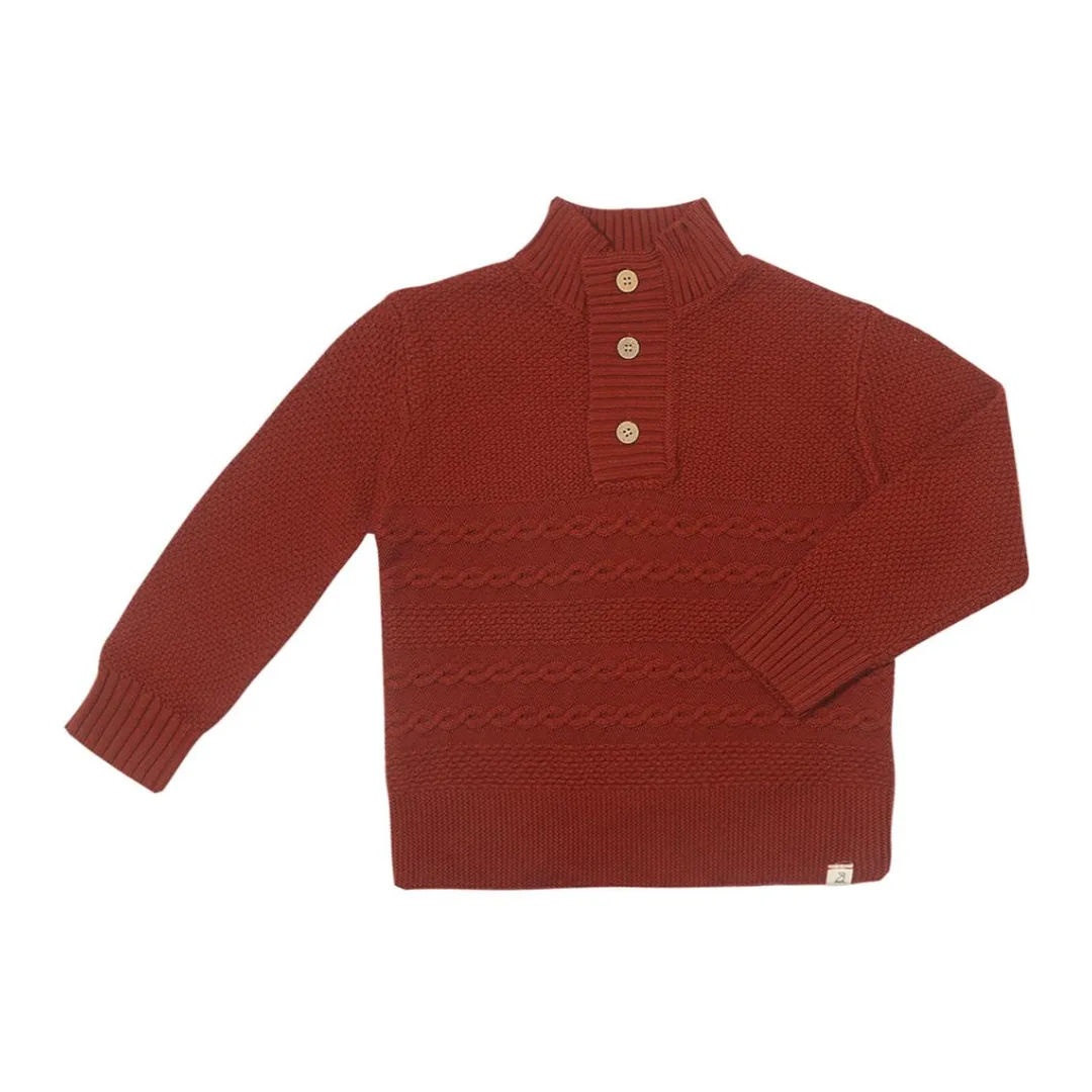 Kabelgestrickter Pullover - Rost von Me & Henry - ENDVERKAUF
