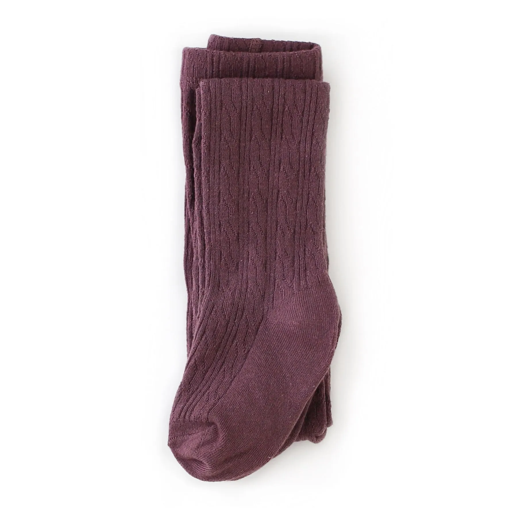 Cable Knit Strumpfhose - Staubiges Pflaume von Little Stocking Co.