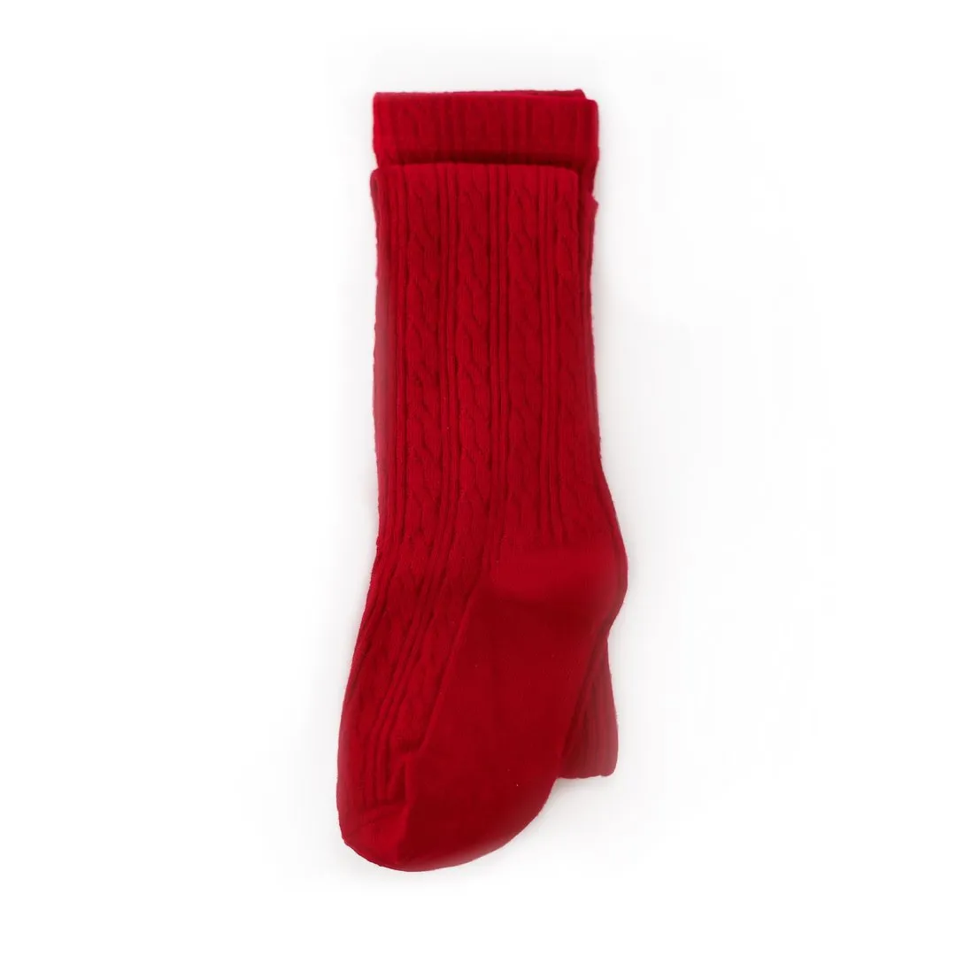 Rippstrumpfhose - Echtes Rot von Little Stocking Co.