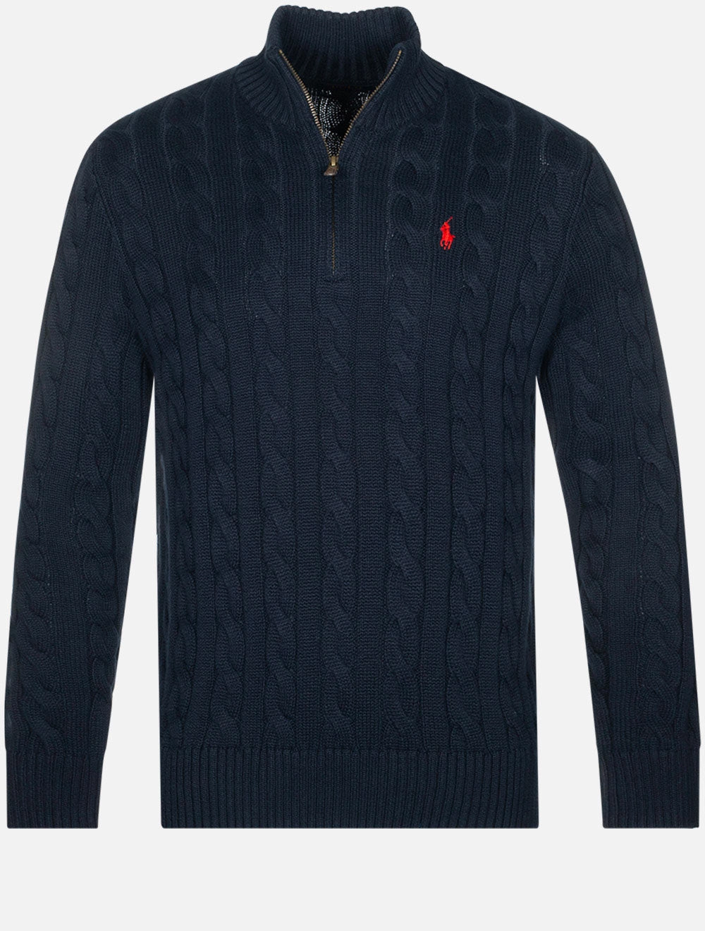 Cable Half-Zip Pullover Cruise Navy
