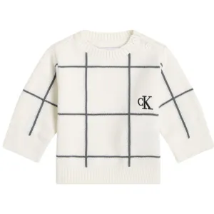 Calvin Klein Ivory Soft Grid Sweater Calvin Klein