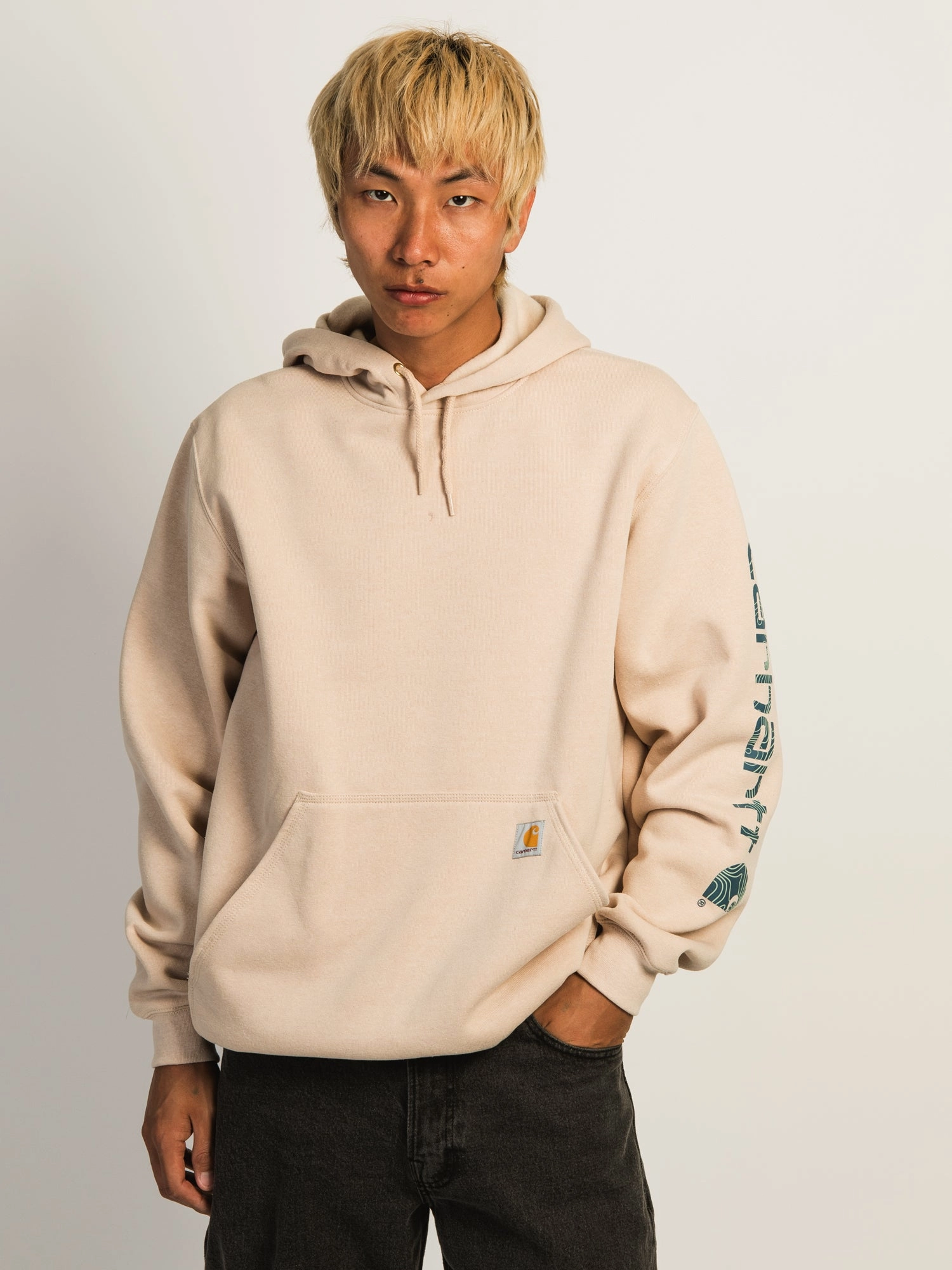 CARHARTT CARHARTT ÄRMELPULLOVER KAPUZENPULLI - STRAND