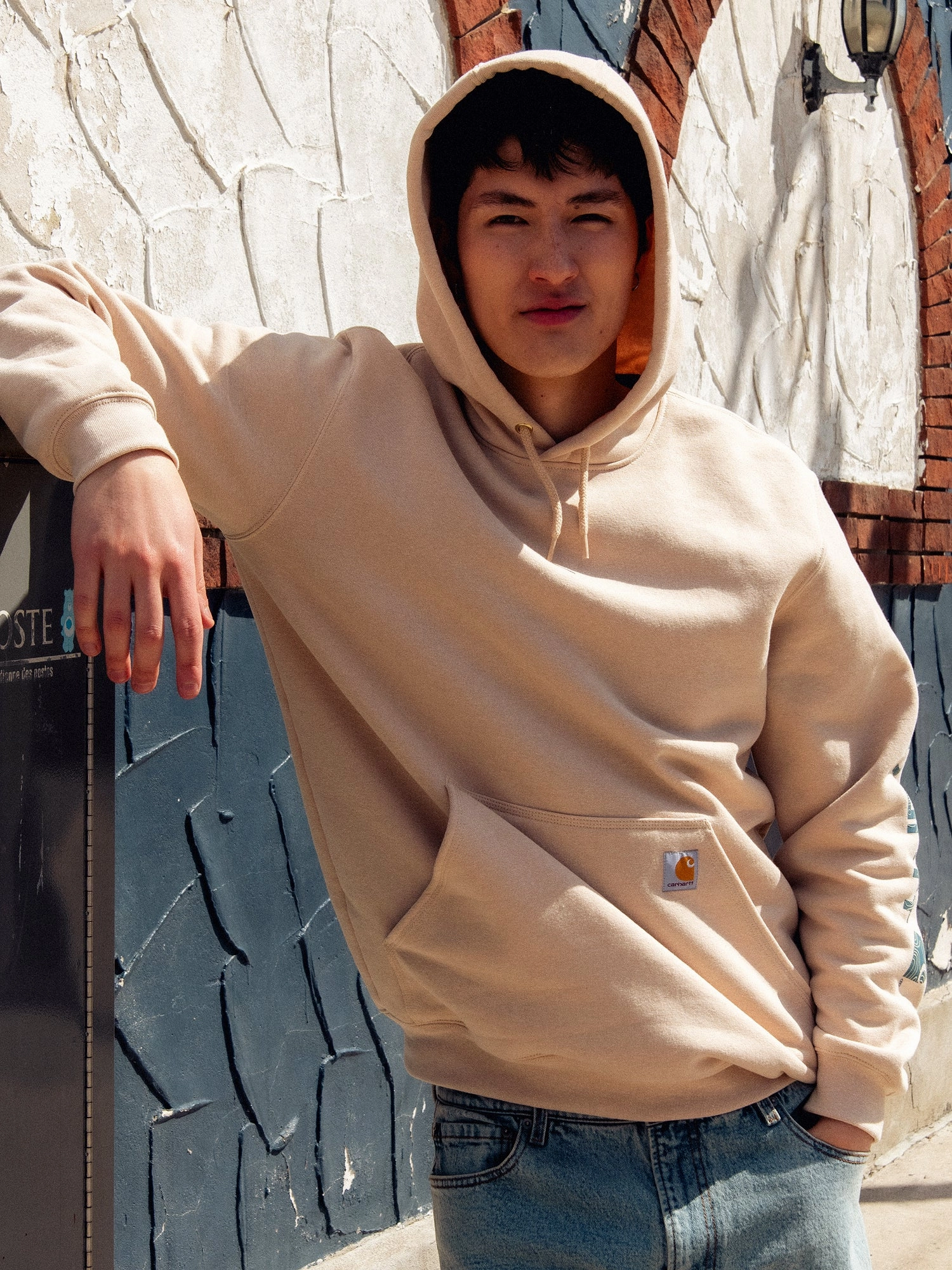 CARHARTT CARHARTT ÄRMELPULLOVER KAPUZENPULLI - STRAND