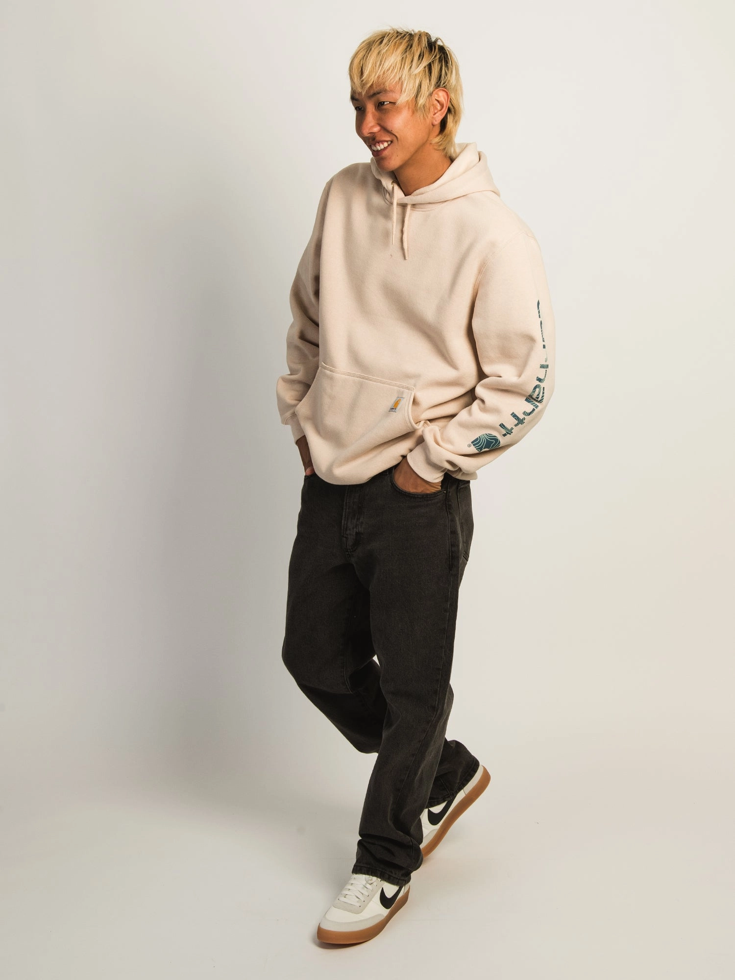 CARHARTT CARHARTT ÄRMELPULLOVER KAPUZENPULLI - STRAND