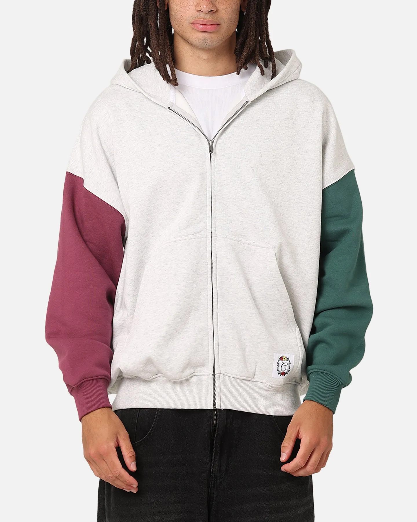 Carre Floral Full-Zip Kapuzenpullover Multi