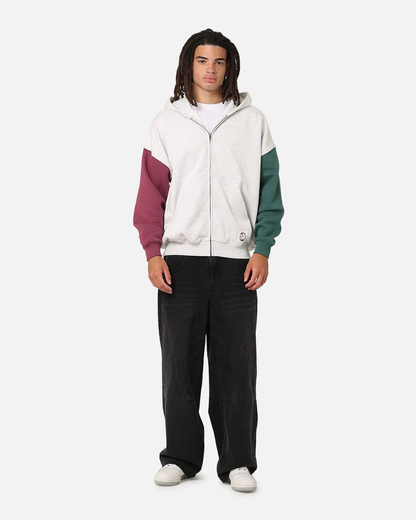 Carre Floral Full-Zip Kapuzenpullover Multi