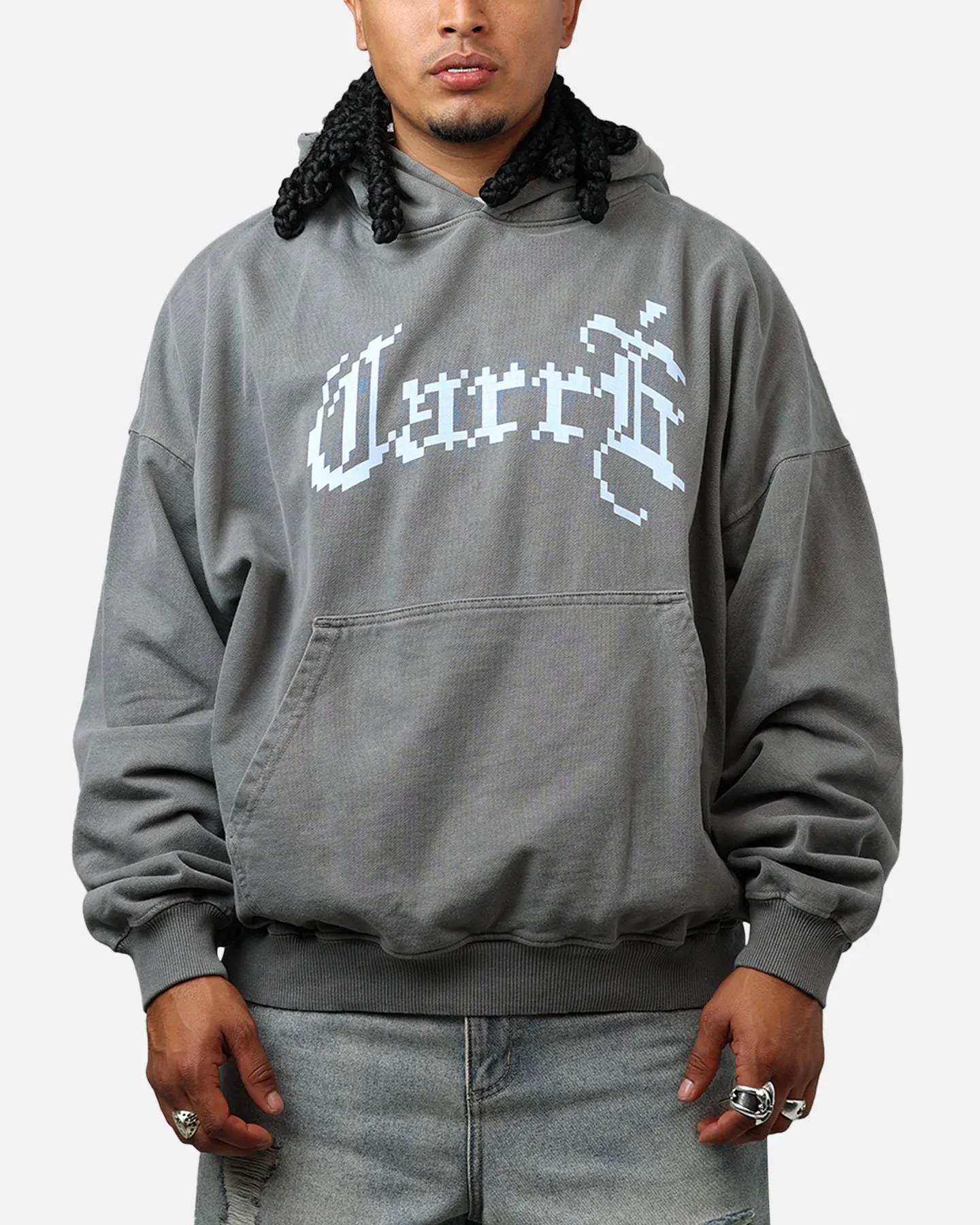 Carre Game Over Hoodie Gewaschener Anthrazit