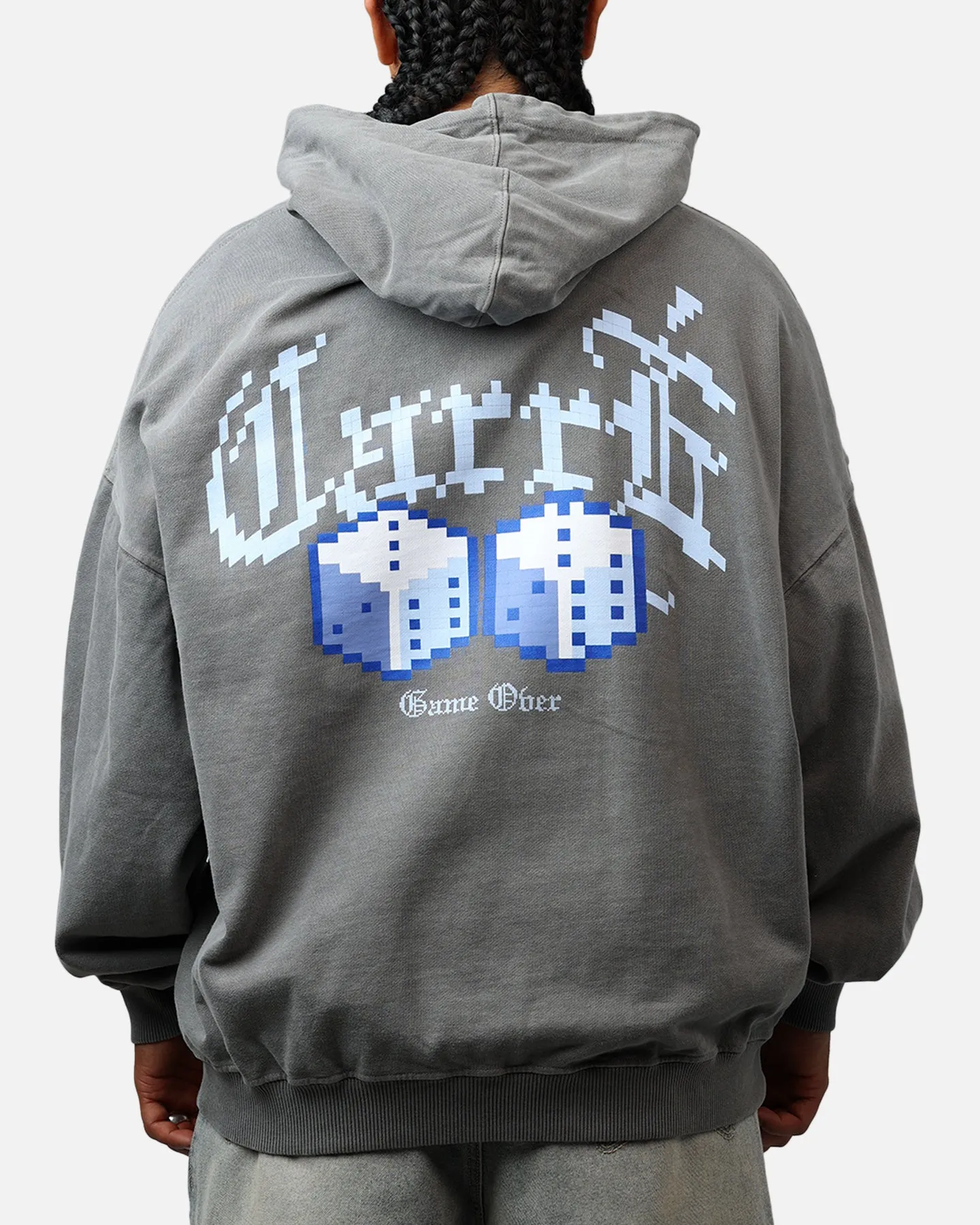 Carre Game Over Hoodie Gewaschener Anthrazit