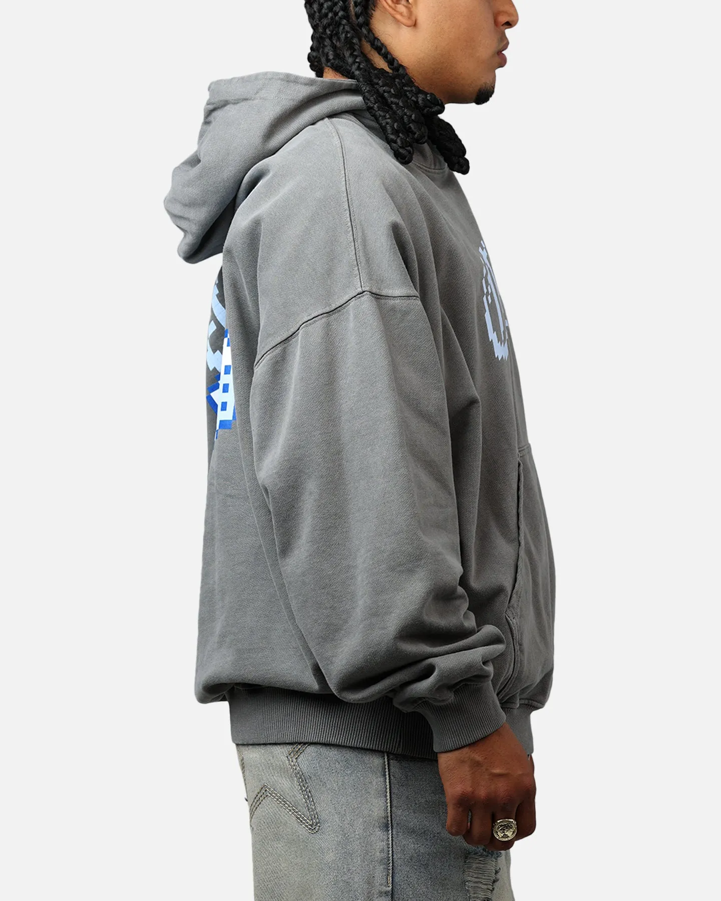 Carre Game Over Hoodie Gewaschener Anthrazit